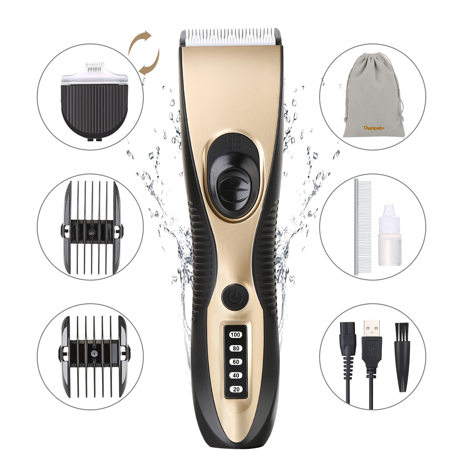 Electric Waterproof Pet Hair Clippers