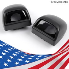 1 Pair of Rear Bumper License Plate Light Lens Fit For Chevy Silverado Black New