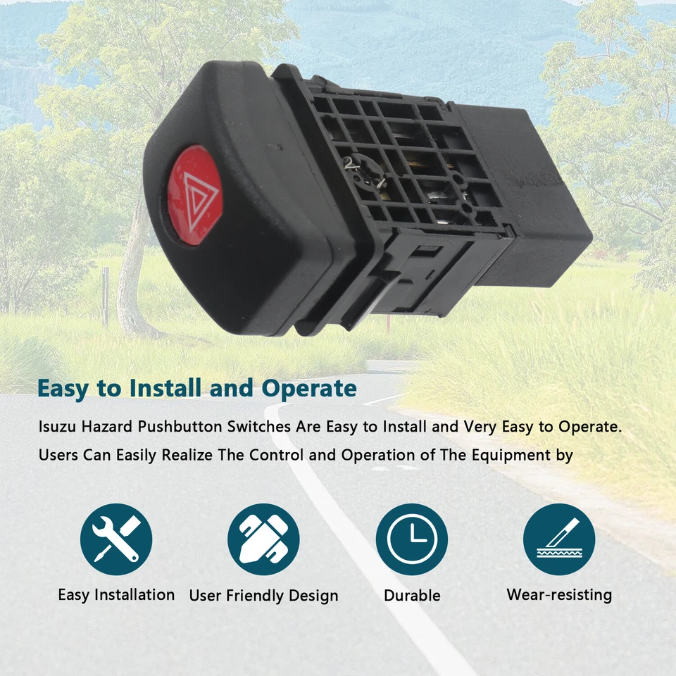 Кнопочный переключатель опасности 1 шт подходит для Chevrolet W3500 W4500 W5500 Tiltmaster - Изображение 3 из 4