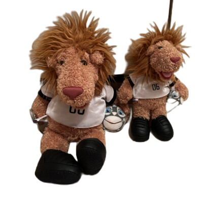 2x Löwe Goleo Fußball WM 2006 Nici Plüsch Maskottchen  Kuscheltier Sammeln