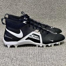 Nike Alpha Menace Varsity 3 Black White Football Cleat CV0586-001 Mens Size 11.5