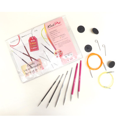 KnitPro Combi austauschbares Probenehmer-Set - 3 Paar Karbonz, Nova, Royale (Set 2)