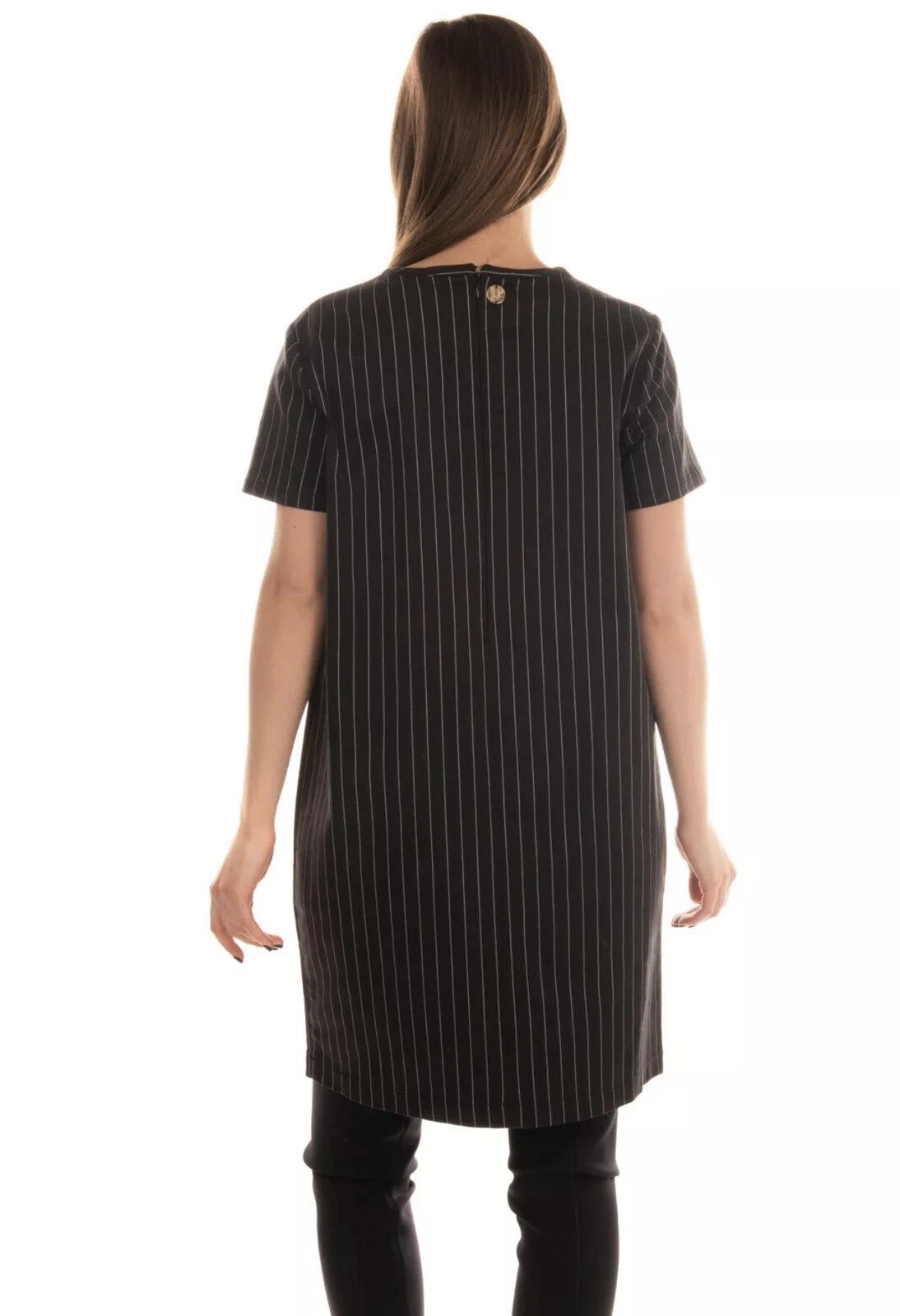 Abito a tubino Versace Jeans prezzo consigliato €325 taglia 42 M sfoderato a righe scollo a scoop zip dietro