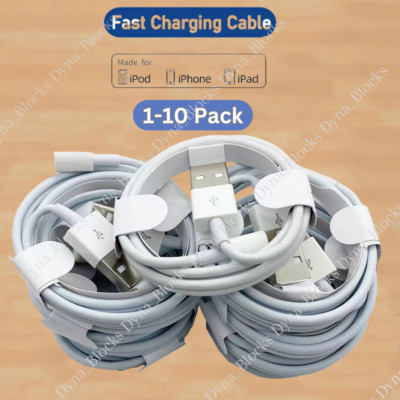 USB Fast Charger Cable Charging Cords 3/6FT For iPhone 7 8 X XR 11 12 13 14 LOT