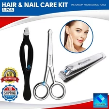 Finger Nail Cutter Ear Nose Hair Remover Scissors Facial Hair Eyebrow Tweezers