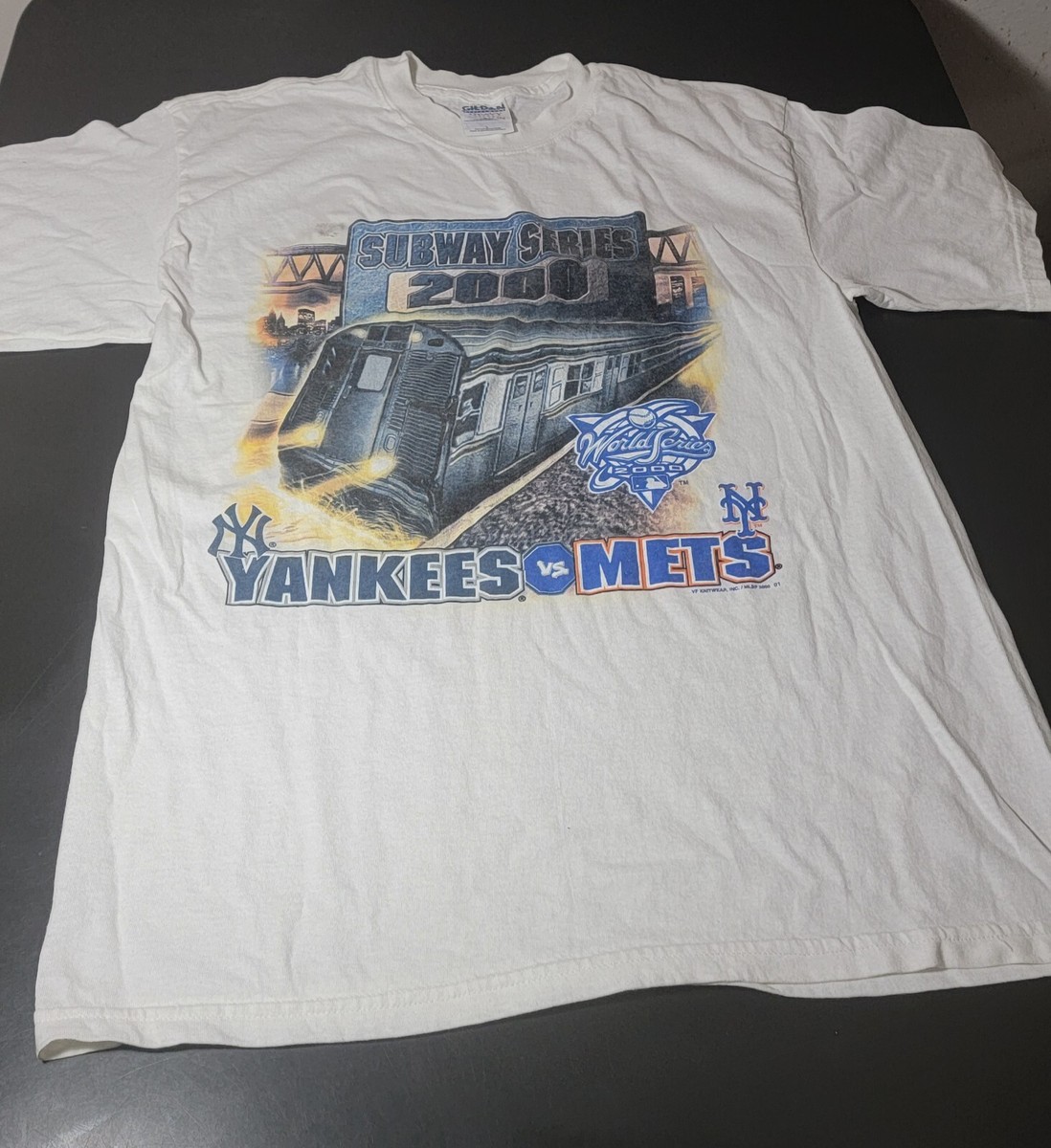 00s Lee MLB Subway series 2000 プリント Tシャツ Vintage 2000 Subway Series Yankees Vs Mets T-shirt - Size