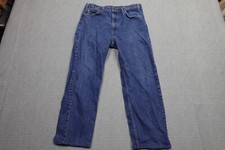 Vintage Levi's 505 Jeans Men 36x27 Blue Light Wash Orange Tab 90s Distressed Hem