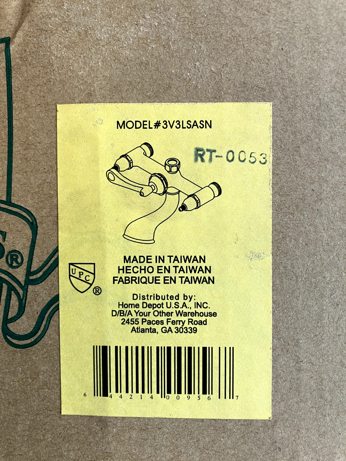 Elizabethan Classics 3V3LSASN Clawfoot Tub Faucet, Satin Nickel, No H/C Handles