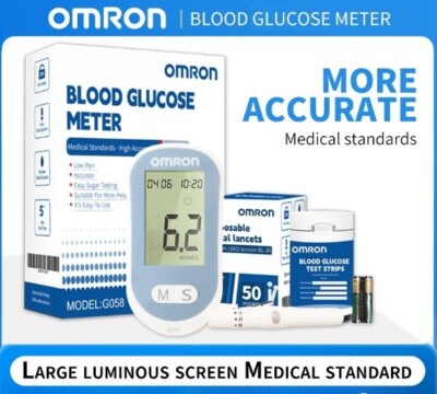 Omron Blood Glucose Meter Test Kit. Easy to use and must have 1 each family