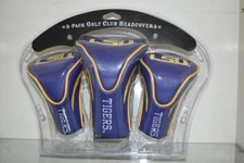 LSU Tigers Team Golf Sock Head Covers 3-Pack Purple NWT