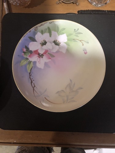 Antique Handpainted Nippon plate 9 Inch decorated with Flowers Signed - Picture 7 of 7