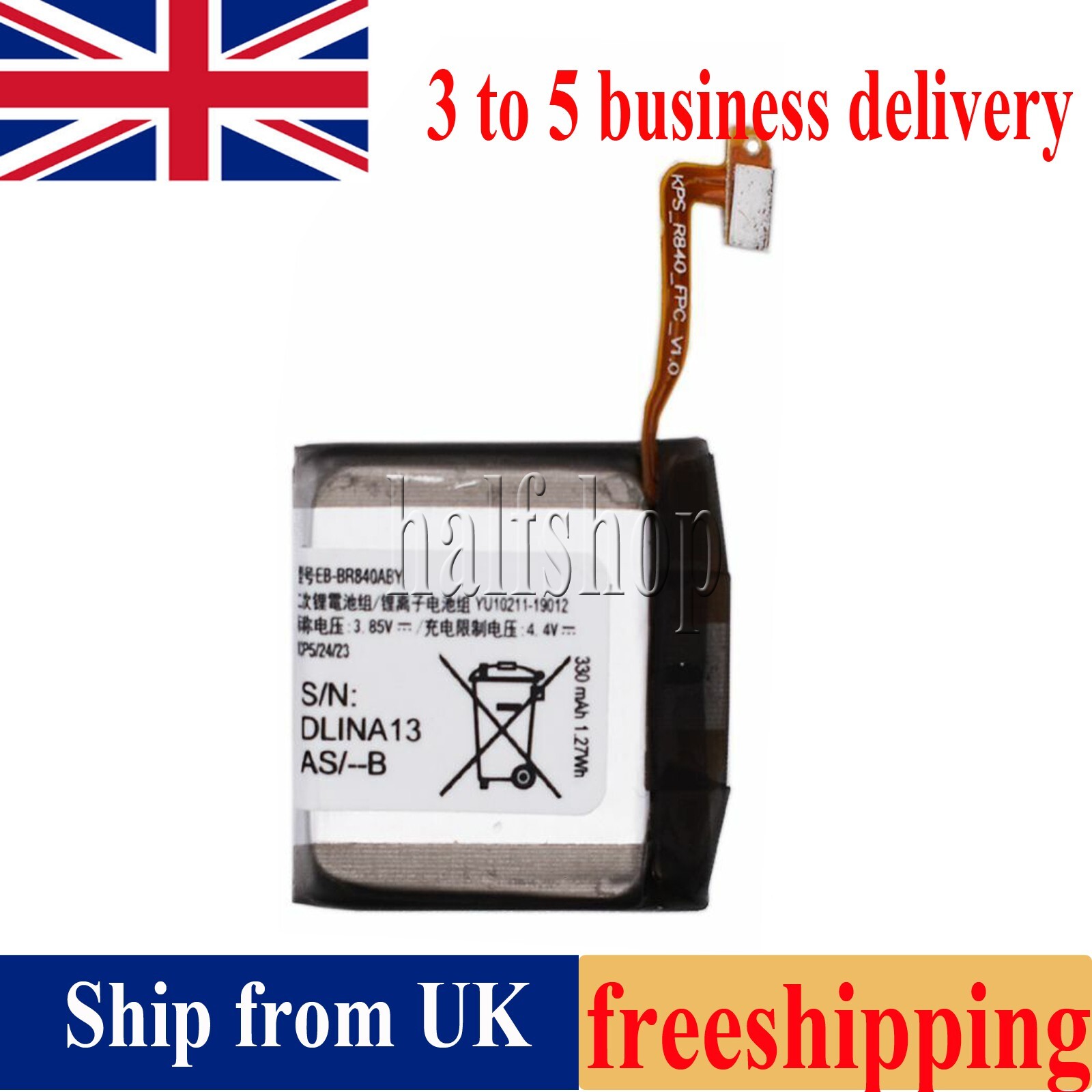 For SAMSUNG WATCH 3 SM-R845, SM-R840 BATTERY - EB-BR840ABY - GH43-05 BATTERY