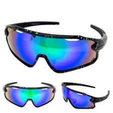 Oversized RETRO SPORTY WRAP AROUND Cycling Running Beach SUN GLASSES Large Frame