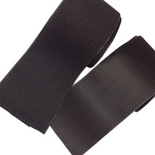 4" Inch Wide x 2 FEET FT BLACK Sew on Hook Loop Fastener Tape Set FREESH
