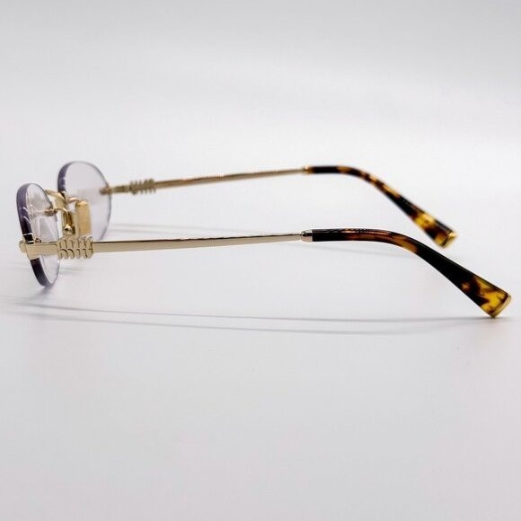 NEW MIU MIU SUNGLASSES MUA54S 5AK08N OVAL GOLD/CLEAR WOMEN MU A54S SMU A54 s-l400.jpg main image 3