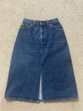 Vintage Levi's Orange Tab Denim Skirt Womens 7 Americana Western Midi Boho Festi