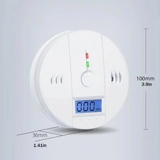 Carbon Monoxide Detector Smoke Alarm Combination Wireless CO Fire Gas Leak Alert