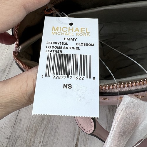 Michael Kors Large Dome Emmy Satchel - Blossom Saffiano/Rose Gold Hardware - Picture 15 of 19