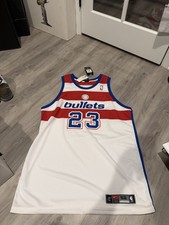 100 Authentic Michael Jordan Vintage Nike Bullets Jersey Size 52 Xxl Wizards