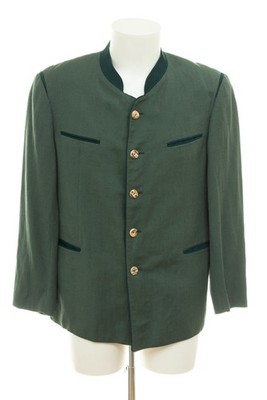 Zeiler Herren Trachtenjanker Gr. 25 Grün Loden Wolle Leinen Janker Trachtenjacke