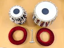 Tabla Set, Basic Tabla Drums Set, Stahl Bajan, Dayan mit Hammer + kostenloser...