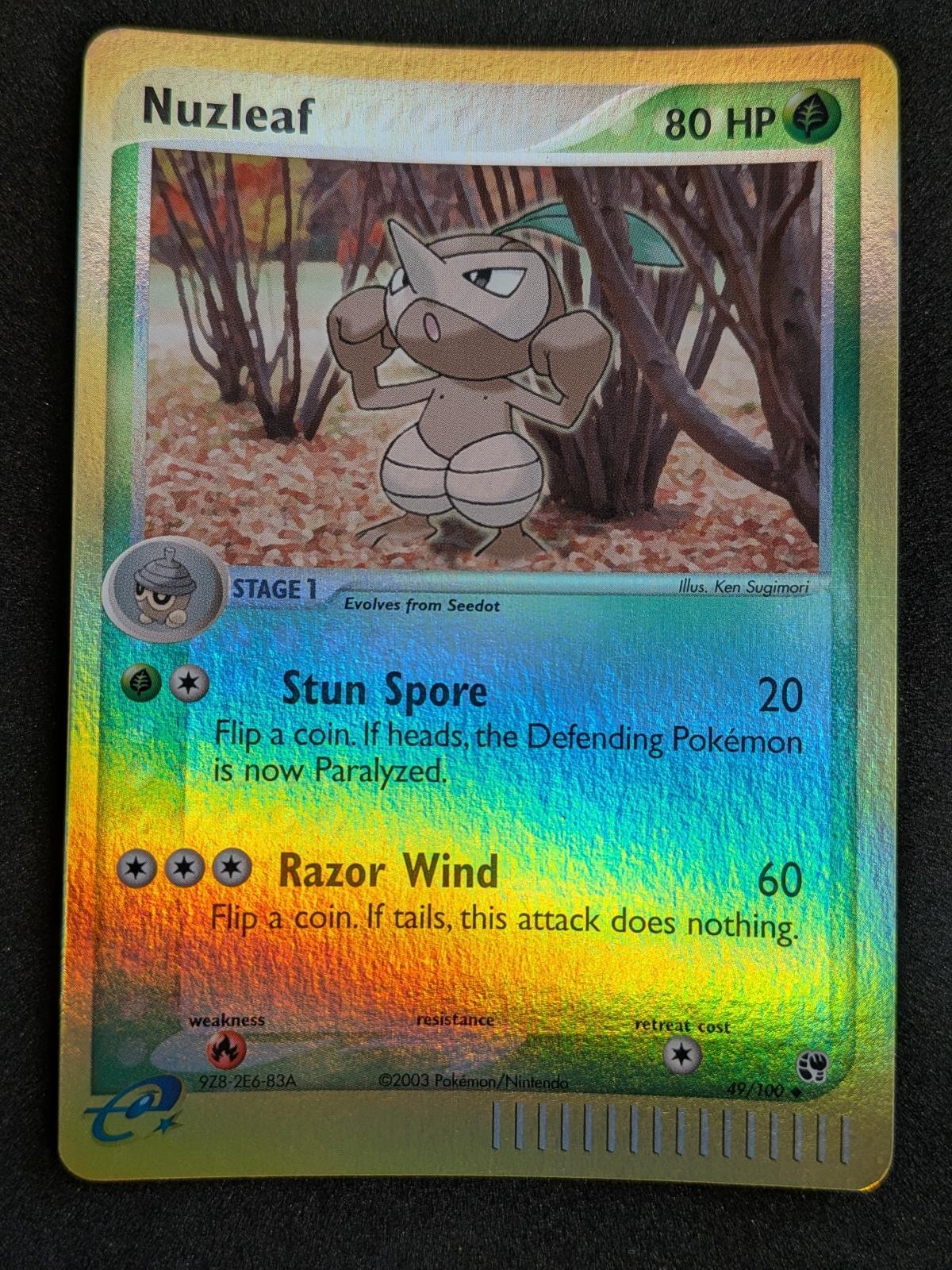 Nuzleaf 49/100 Uncommon Sandstorm Pokemon Reverse Holo Near Mint
