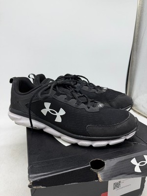 Under Armour Charged Assert 9 Running Sneakers Men's Black Lace-Up Shoes - 12