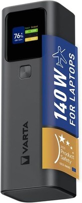 VARTA Powerbank 27000mAh High Speed 140W USB-C USB-A Laptop Smartphone Reisen