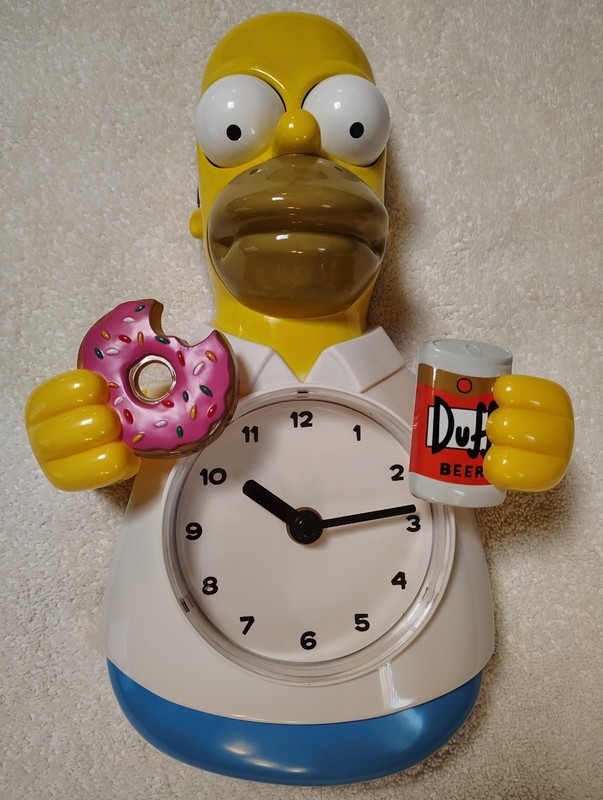 Homer Simpson 3-D Motion Clock 2009 WORKING see video The Simpsons - NJ Croce Co