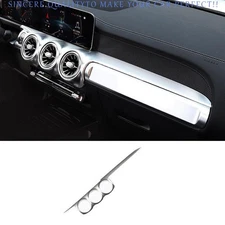 For Benz GLB X257 2020-2025 ABS Silver Middle Console Dashboard Strip Trim 1PCS