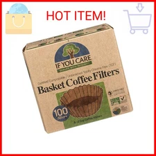If You Care Unbleached Coffee Filters Basket, 8 inch, 100 ct