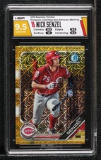 2019 Bowman Mega Box Gold Mojo Refractor /50 Nick Senzel HGA 9.5 GEM MINT 02d2