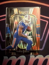 2025 Select Curtis Samuel Premier Level #184 Black & Red Shock Prizm Bills