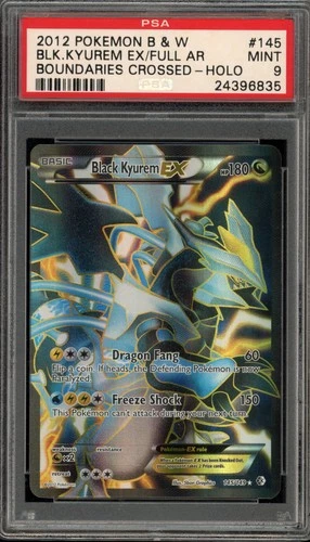 Pokemon Black Kyurem EX Boundaries Crossed Full Art #145 PSA 9 Mint