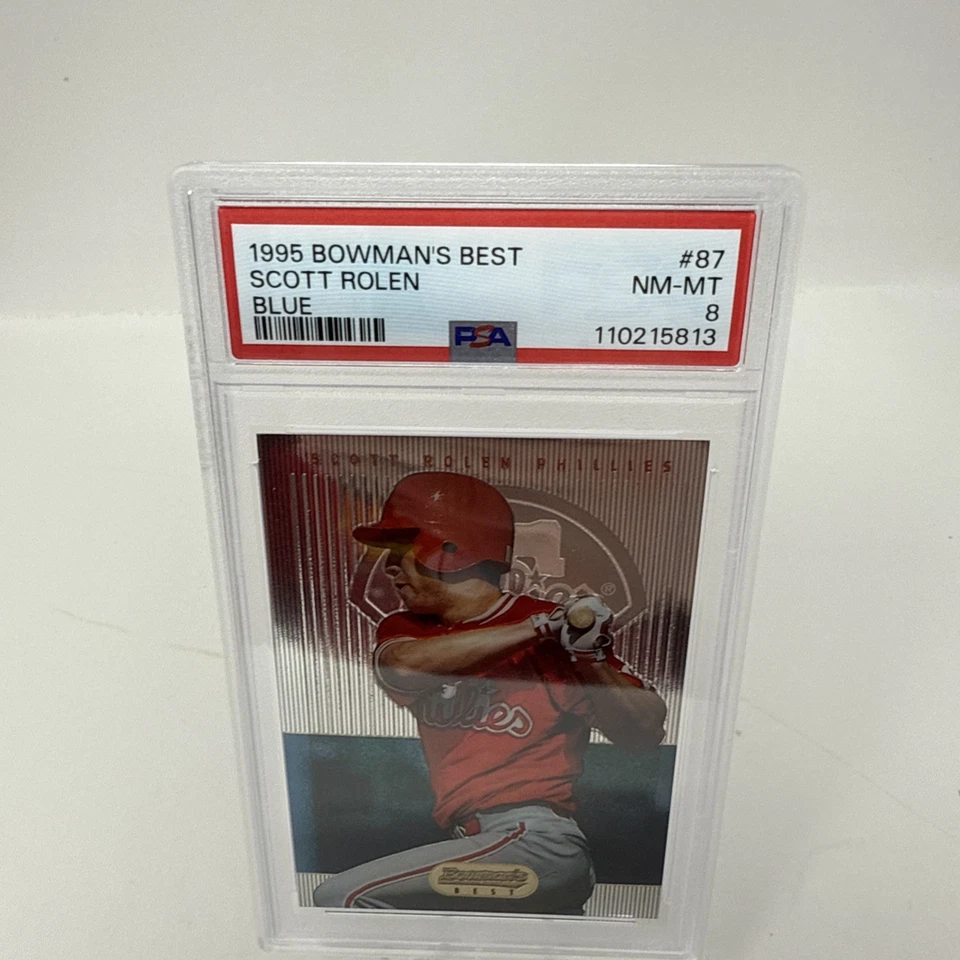 Bowman's Best Scott Rolen 1995 azul 87 PSA 8 Foto 2 de 3