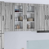 Wandglas-Schrank Lucca Graues Sonoma 80 X 31 X 80 Cm