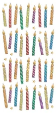Paper House Holographic Foil Decorative Stickers-Birthday Candles