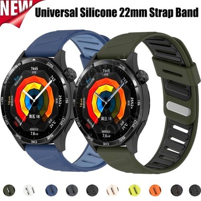Für Samsung Galaxy Watch 46mm/Gear S3 Classic Silikon Uhrenarmband 22mm Ersatz