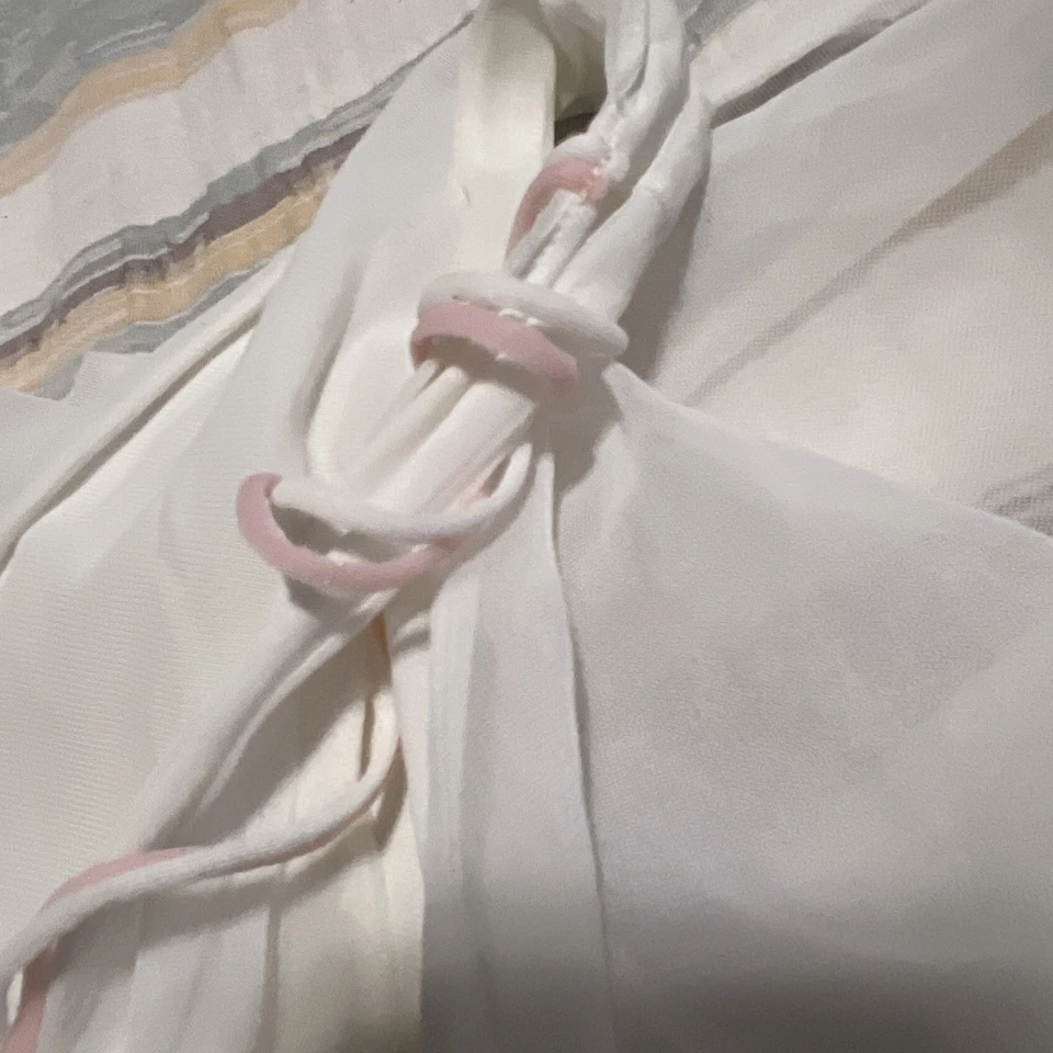 Camisola rara vintage dos anos 50 Elsa Schiaparelli rosa/branco - Imagem 4 de 4