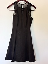 Guess Black Dress Keyhole Back with Button Zipper Lined Size 0