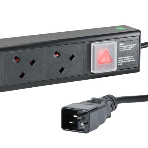 Cablenet 16 Way UK Vertical PDU with C20 3m Feed