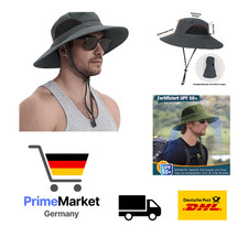 Wmcaps Sonnenhut Herren UV Schutz Breite Krem...