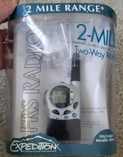 Expedition 2 Way Radio FRS216 SLV 22 Channels 2 Mile Range LCD Display New