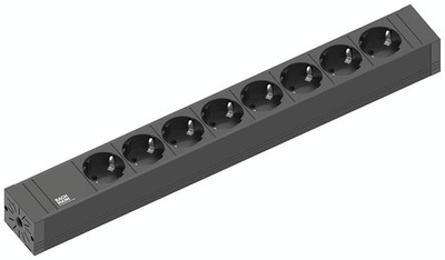Bachmann 420.0019 Steckdosenleiste ohne Schalter Schutzkontakt Schwarz
