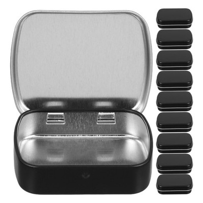  10pcs kleine Blechschachtel mit Deckel tragbarer Blechscheuchen -Behälter Mini