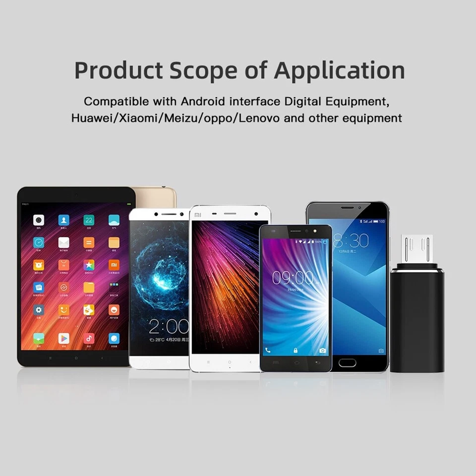 Micro USB Adapter auf USB-C Adapter 2x Typ-C Konverter für Samsung Xiaomi LG NEU - Bild 4 von 4