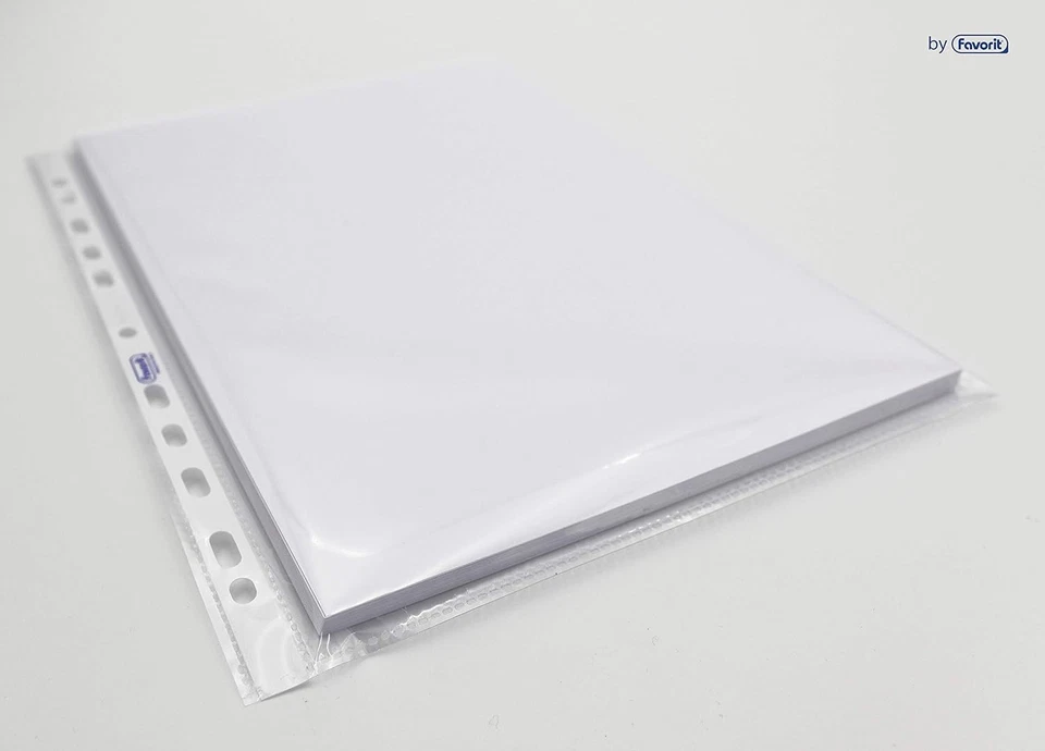 Buste Trasparenti A4, 100 Pz Finitura Buccia D'Arancia, Formato Interno 22x30 Cm - Immagine 3 di 4