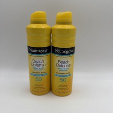 Neutrogena Beach Defense Water Sun Protection SPF 50 6.5 oz 2 Pack