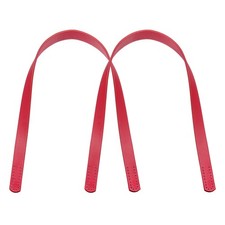 Leather Bag Handle, 2Pcs 23.6" l 1/16" W Leather Purse Strap, Red