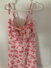 SHEIN Pink Floral Flower Shabby Rose Pink Sundress Dress Size S Small New